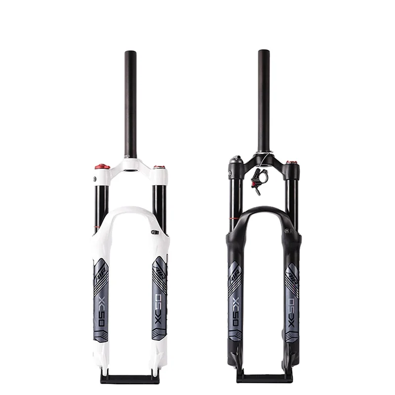 BLOOKE XC50 26 27.5 Bicycle Fork Wire Control Shoulder Control Aluminum alloy  Air Pressure Suspension MTB Mountain Bike Fork