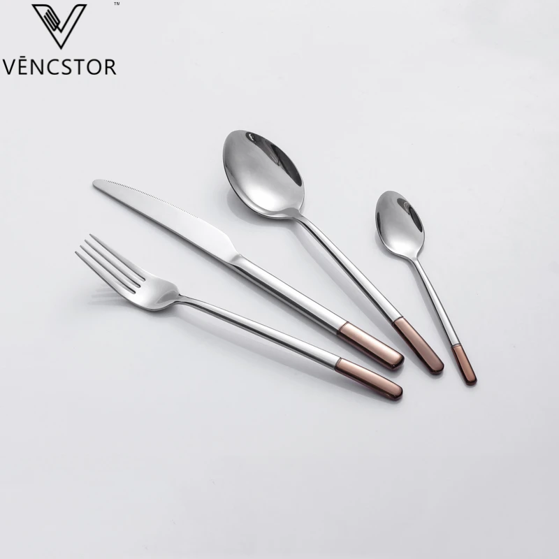 
18/10 Hign-End Rose Gold Stainless Steel Cutlery 24 pcs Set 