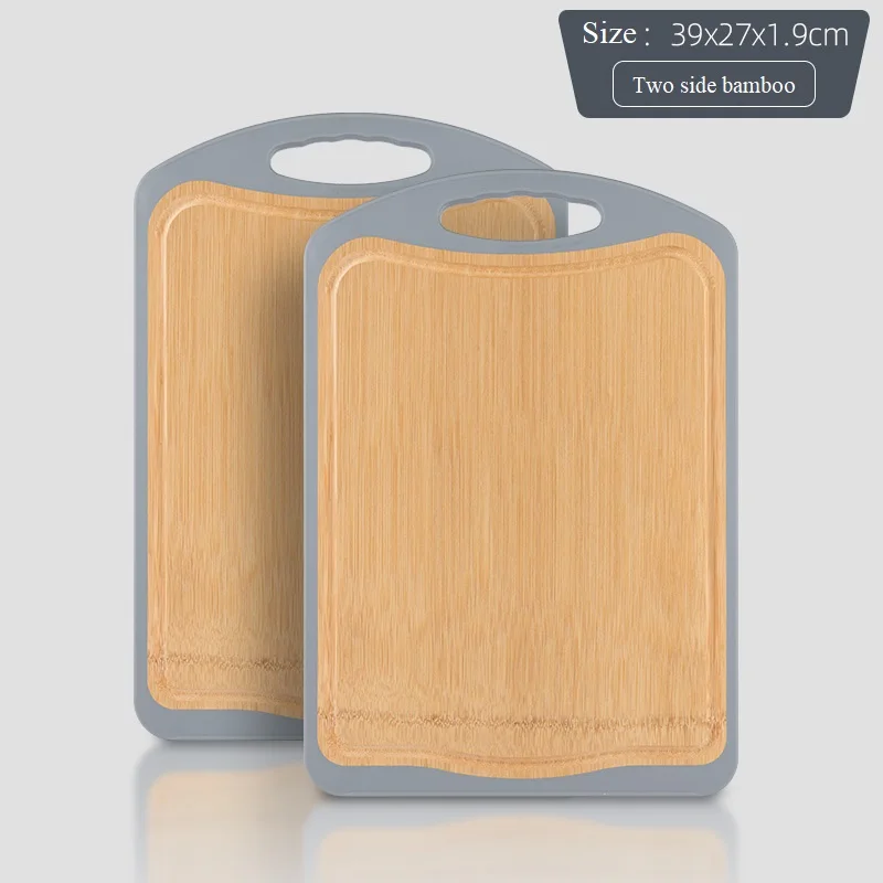 Best Organic Two Sides Bamboo Cutting Board With Juice Groove For Meat Cheese Bread And Vegetables