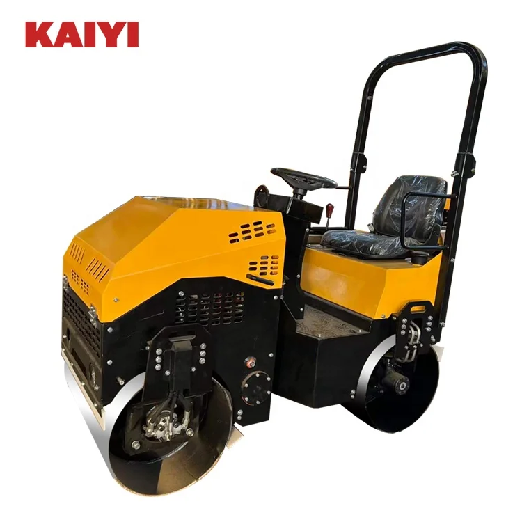 Double Drum Road Roller CE 1000KG Diesel Vibratory Mini Road Roller Compactor