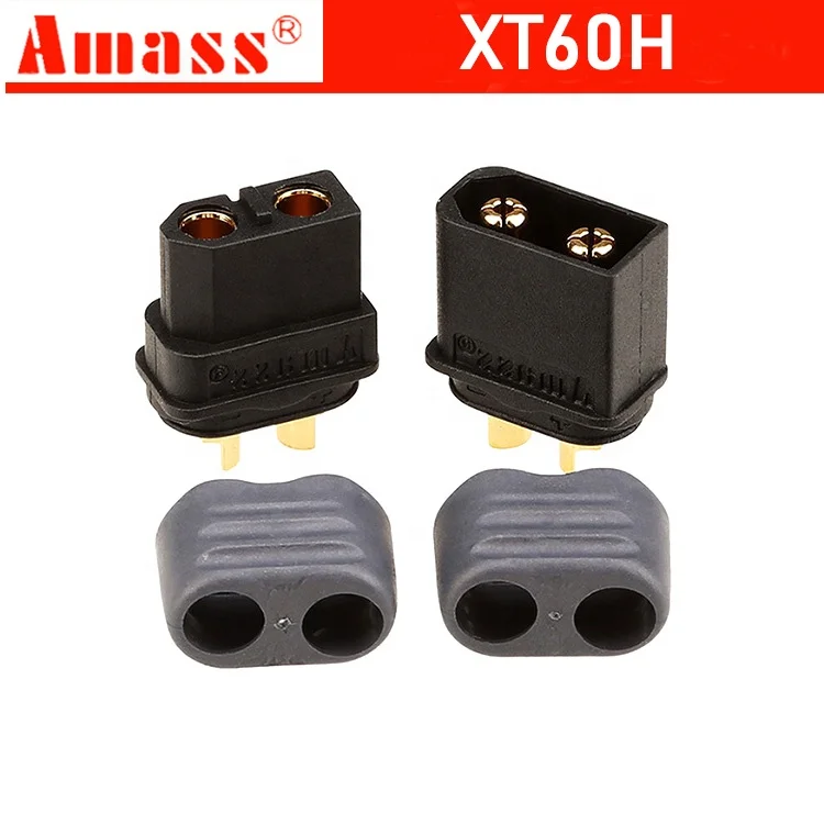 Original Amass XT60H Male Female Plugs with Cap Connector Coat Housing For RC LiPo Battery