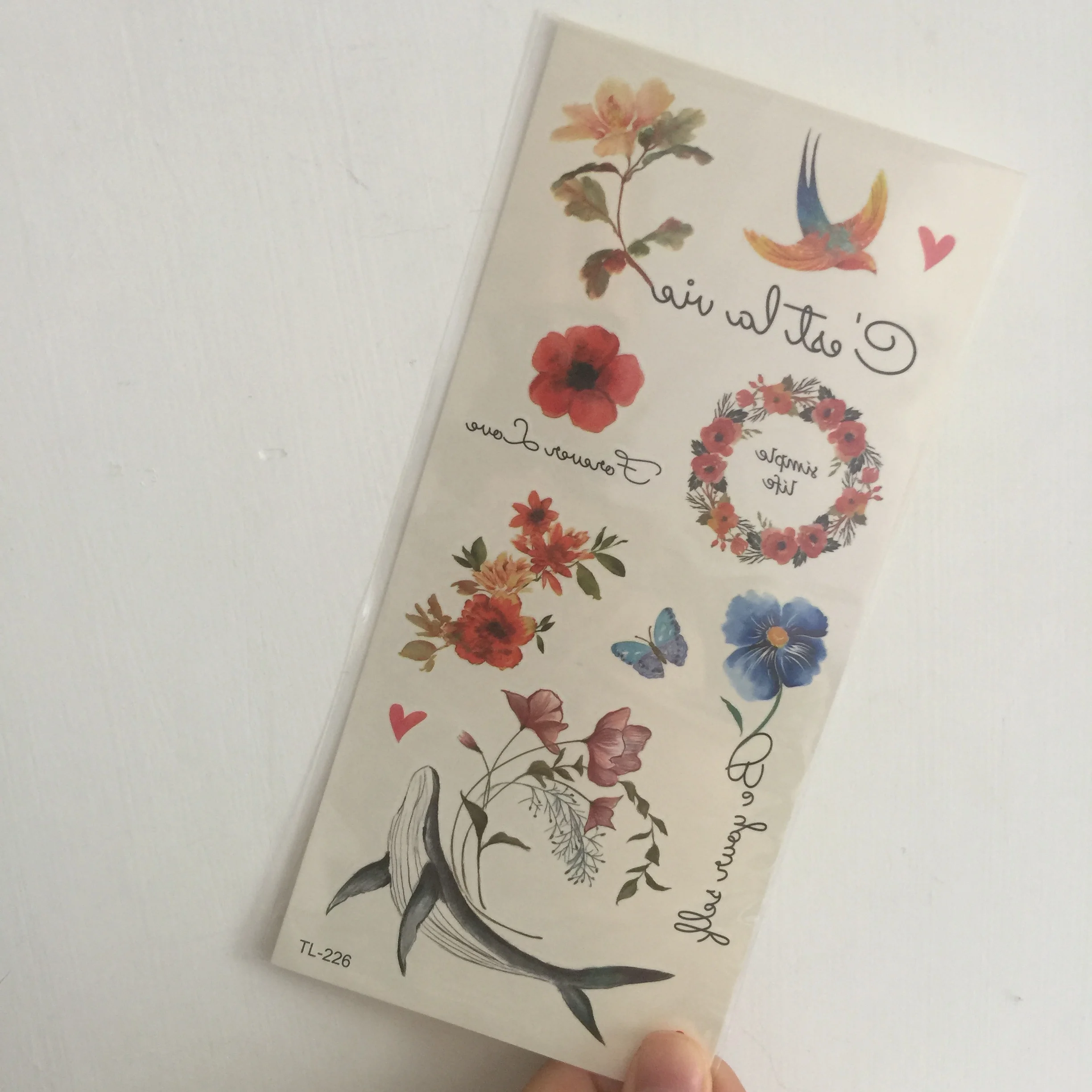 CMYK Flowers Bird Whale Smart Sticker Girl Women Kids Body Art Non Removable Waterproof Decoration Temporary Tattoo Sticker