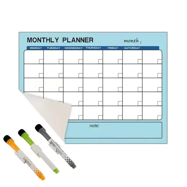 Super good quality magnetic dry erase whiteboard calendar magnet calendar fridge magnets