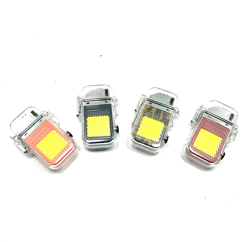 Portable Mini Keyring Emergency Flashlight Strong Magnet Work Light Cigar Lighter Mini LED Torch COB Keychain Light Rechargeable