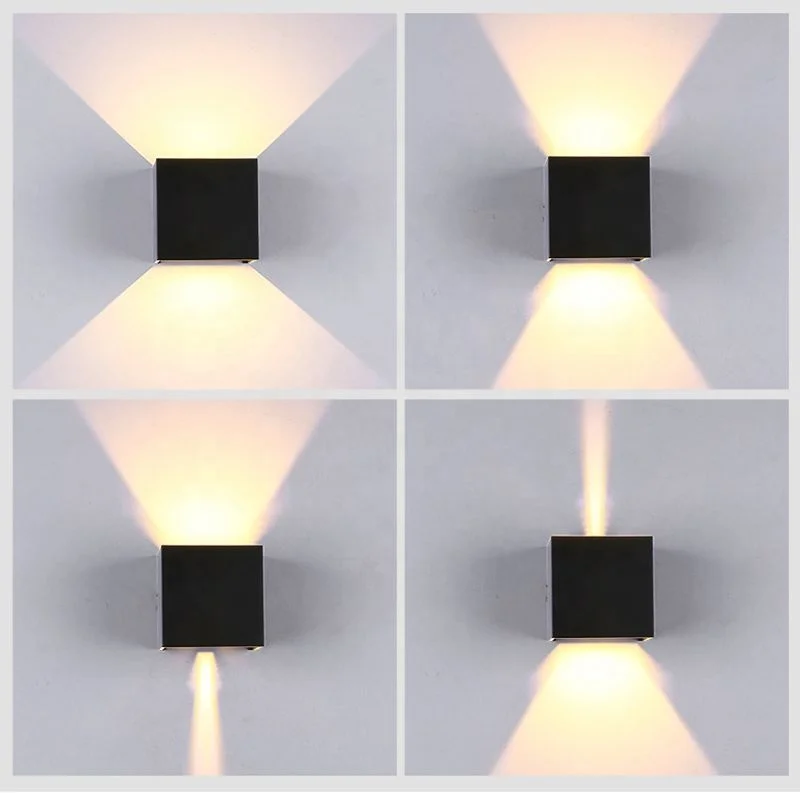 Low cost wholesale india black grey office aluminum glass outdoor ip65 cob led wall light