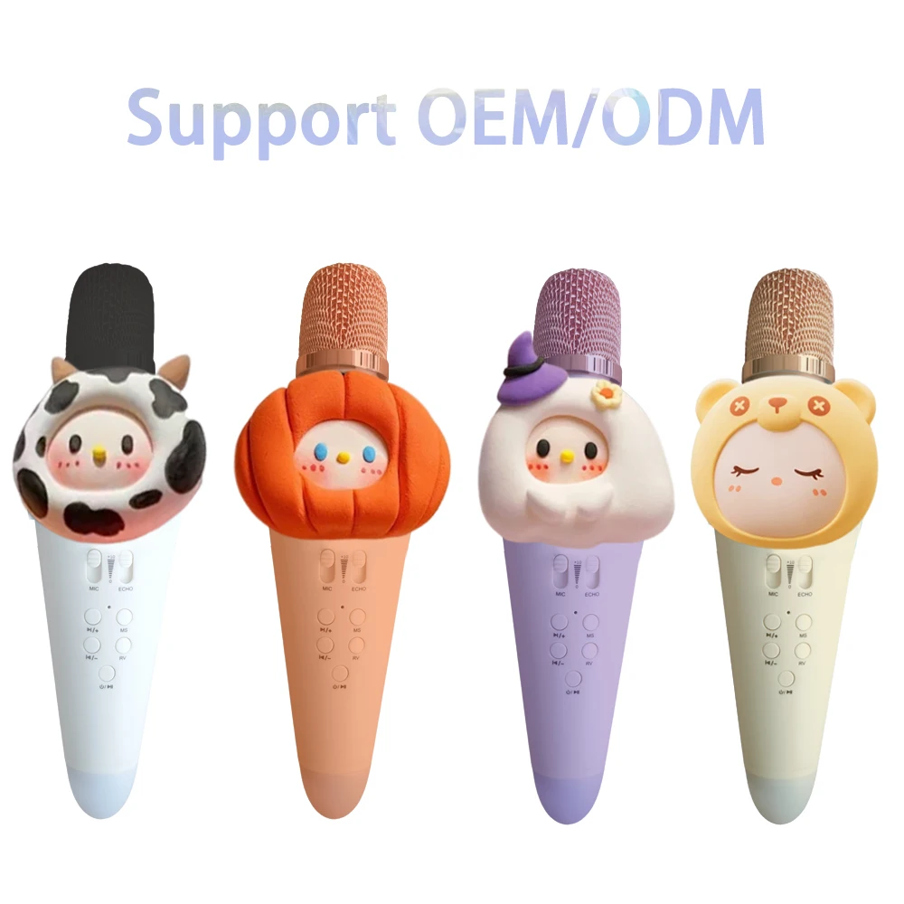 Portable Wireless Karaoke Microphone with Speaker Kids Handheld Karaoke Player for Home Party Music Singing Playing