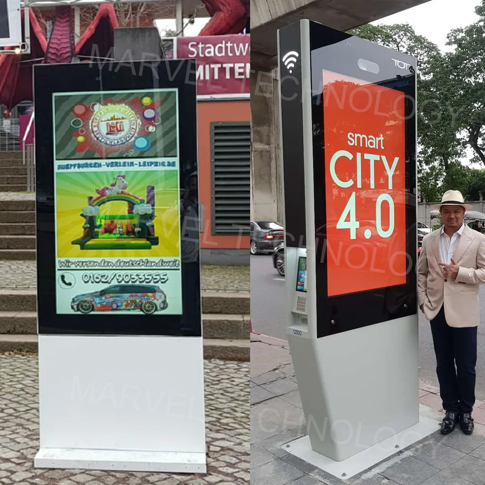 32 дюймов Digital Signage Industrial 3D плеер емкостный дисплей экрана касания напольный Тотем доска монитор наружной рекламы Lcd