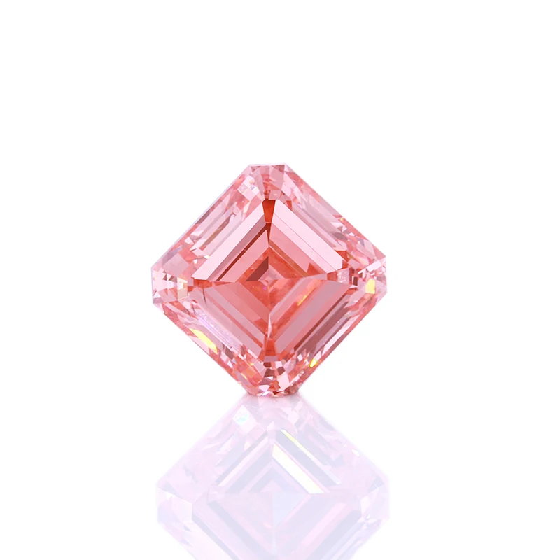 New Fashion Fancy Shape Asscher Cut  Cvd Loose Stones Pink Lab Created Diamond