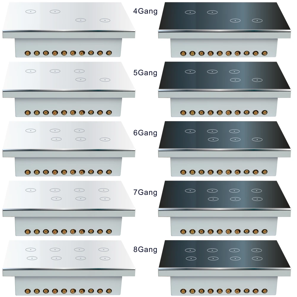 Factory direct Smart Home Wireless Remote Switch Alexa Compatible Electric Switch wifi 6Gang with 2 USB port smart home switch