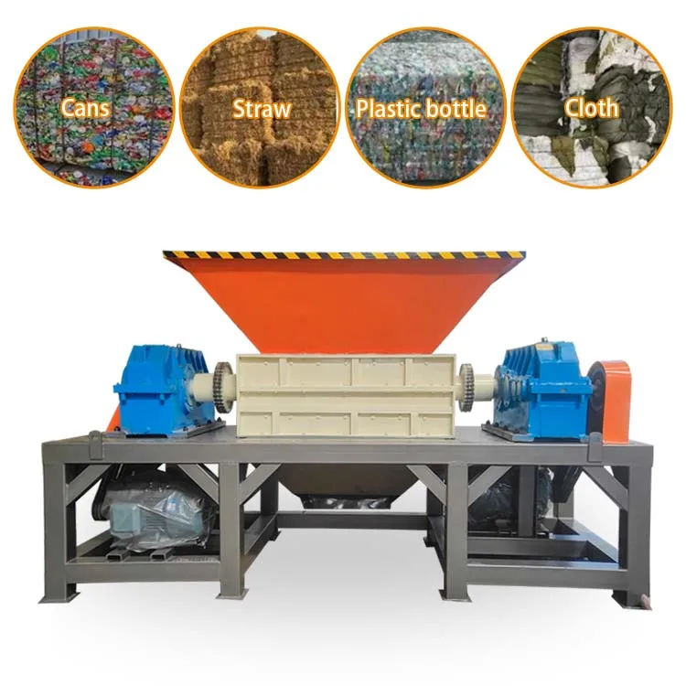 Double Shaft Shredder Industrial Paper Shredder Heavy Duty Shaft Shredder Machine for Scrap Metal Aluminum Cans