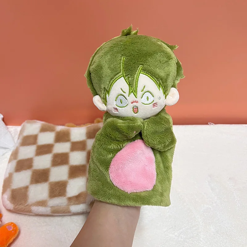 Cute cartoon boy plush figure doll Wholesale funny toys kid anime hand puppet