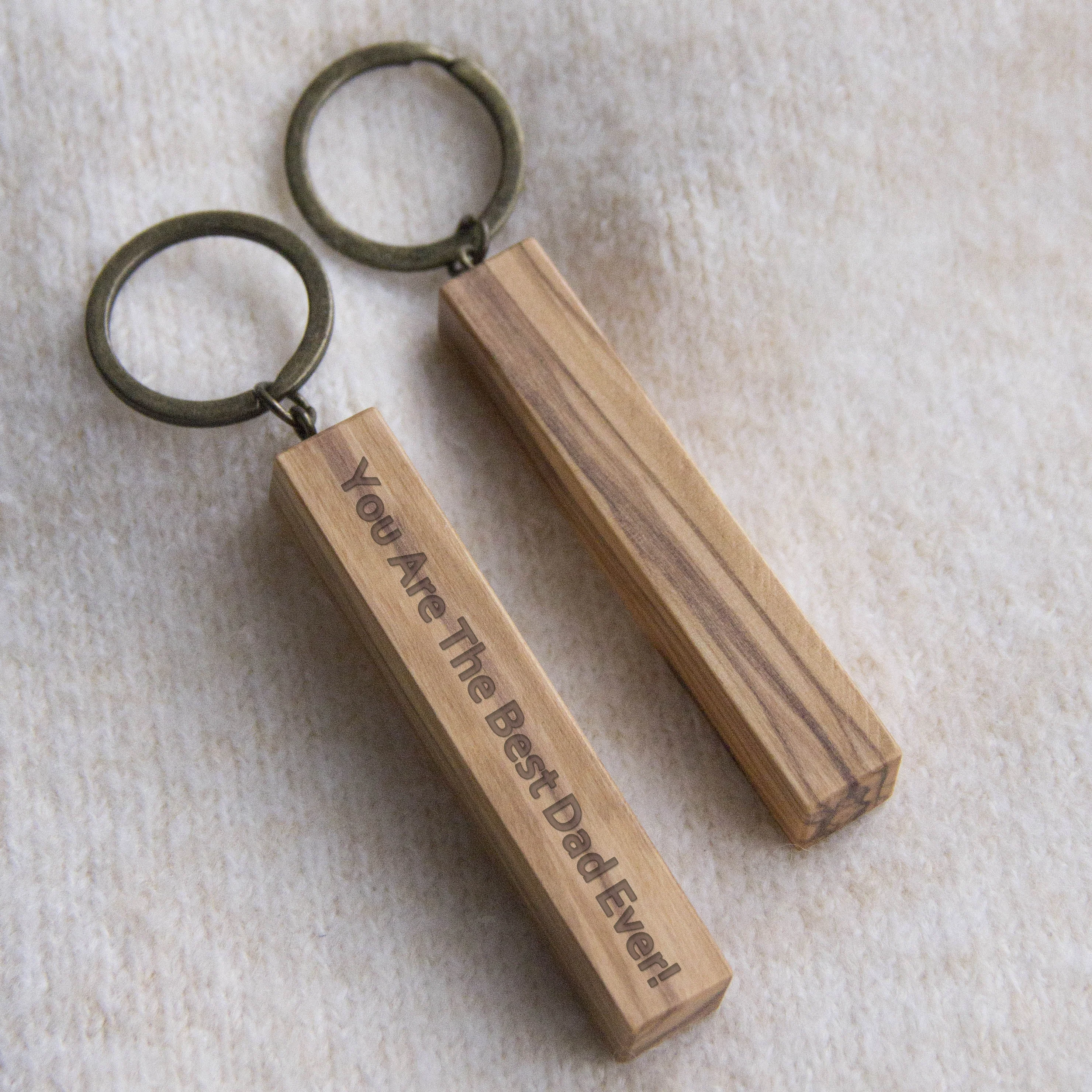 Quality Wooden Bar Keychain Engravable Blanks Wholesale