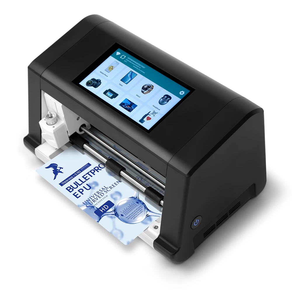 Small Mini Unlimited Automatic Smart Mobile Phone Screen Protector Tpu Hydrogel Film Cutting Machine With Touch Screen