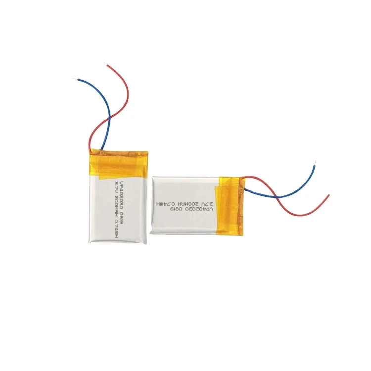 Rechargeable VP402030 Lithium Polymer Cell  3.7V 200Mah Lithium Ion Battery For GPS MP3 MP4 Recorder