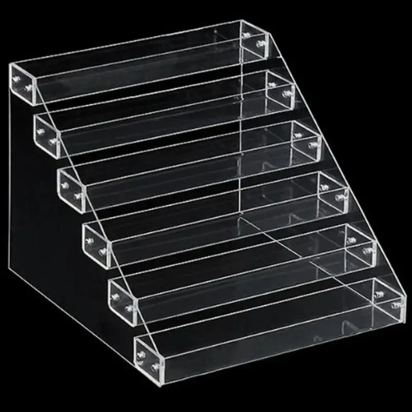 6 Tier Display Clear Acrylic Showcase for Cosmetics