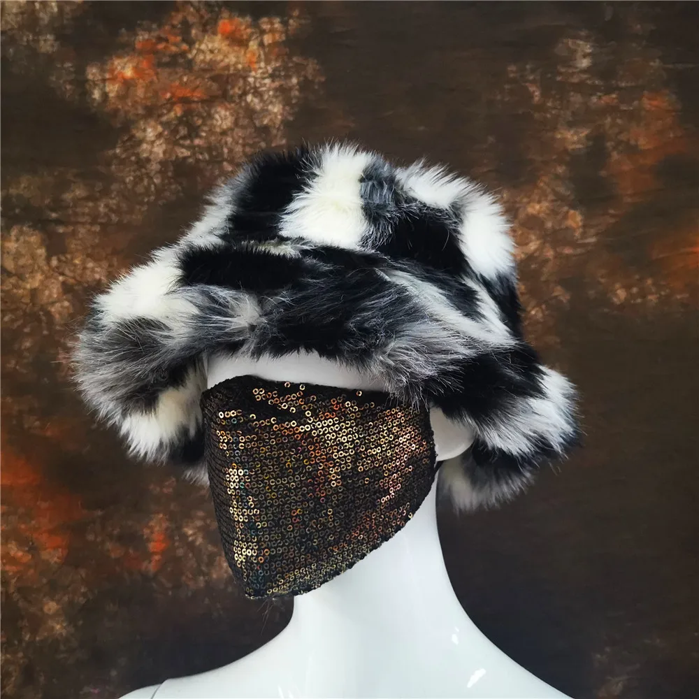 New autumn and winter faux fur British basin hats ladies warm fisherman hats fashion casual students Japanese plush hats