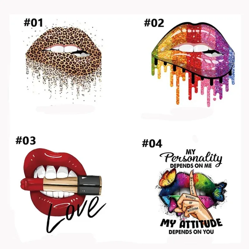 Best Sale Hot Sale Sexy Lips Vinyl Heat Transfer Ink T-shirt Iron on Heat Transfer for Garment