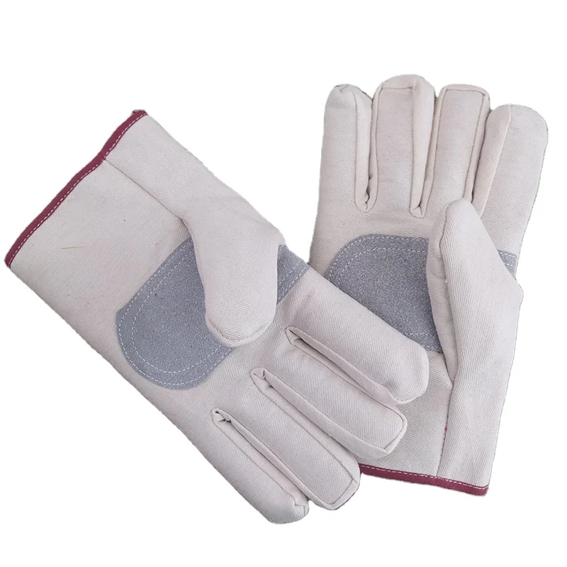 Wholesale Canvas gloves labor protection double thickness repair car handling electric welding safety protection labor