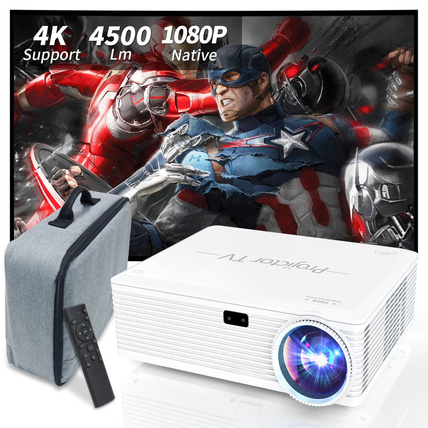 Профессиональный беспроводной проектор Topfoison S20, 1080p, Hd, Wi-Fi
