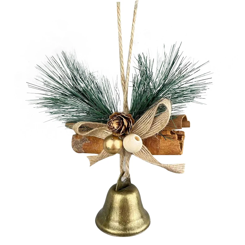 Creative Vintage Metal Silver Bells High Christmas Tree Ornaments Star Pine cones Hanging Jingle Bells Party Home Decor Xmas
