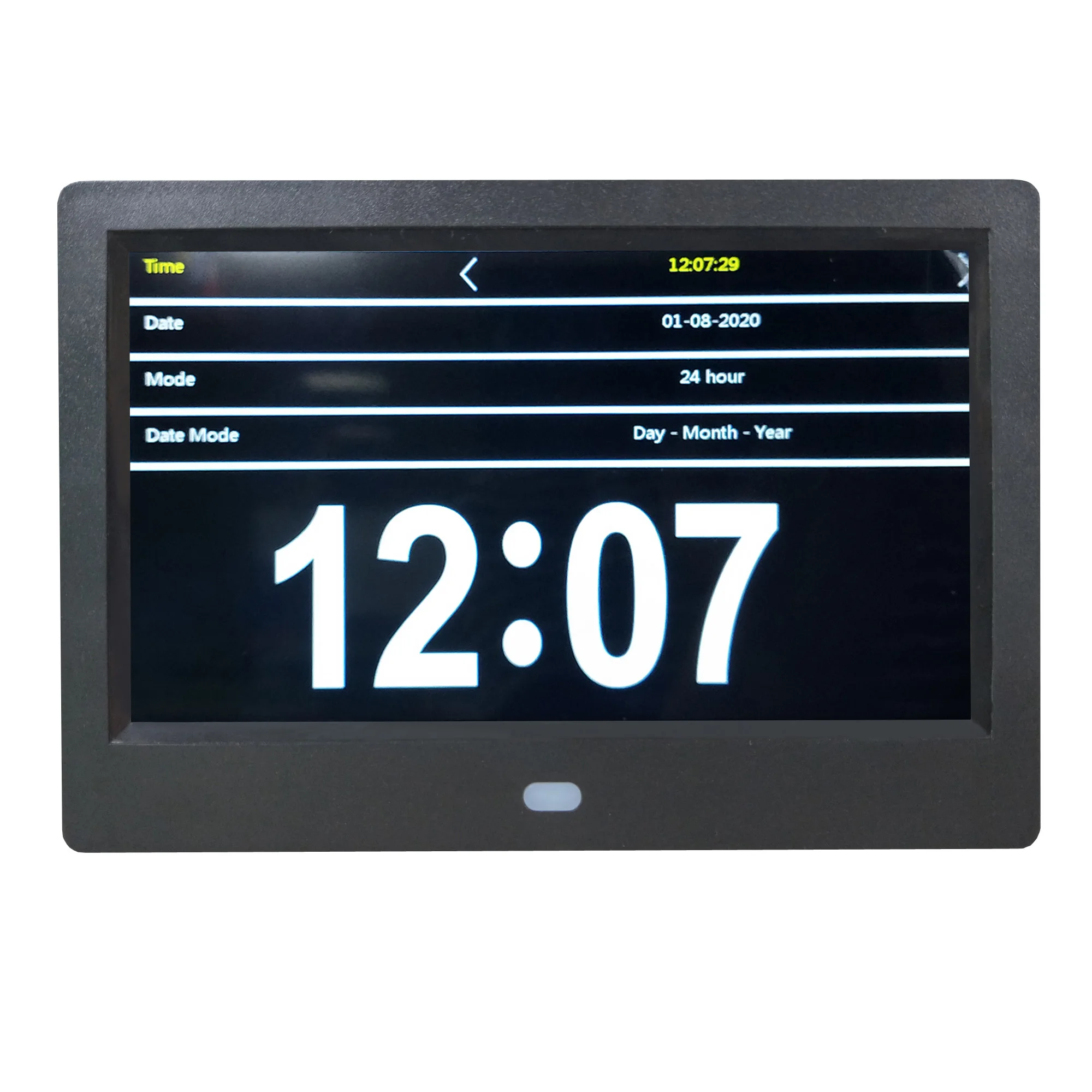 Gift cheap Black 7 inch Memory Loss Alzheimer Large Display Digital Calendar Clock Dementia Day Alarm Clock
