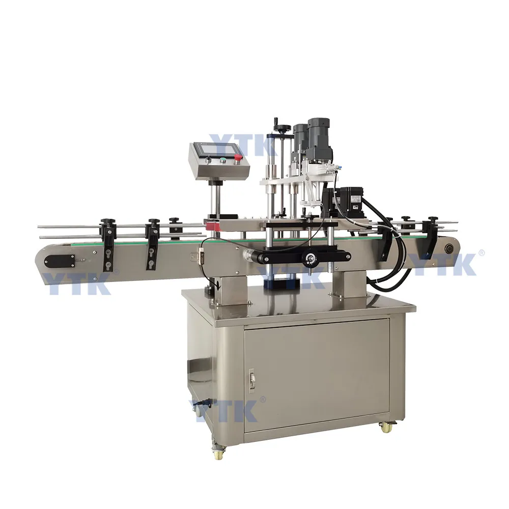 YASON YTK-SC440 Plastic Lid Pneumatic Vial Desktop Screw Automatic Capping Machines Glass  Capper Perfume Pet Plastic Bottle
