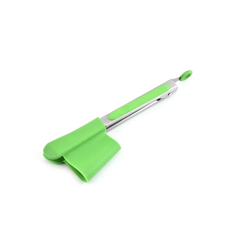 Heat Resistant Stainless Steel Kitchen BBQ tools Silicone Food Tongs for Cooking