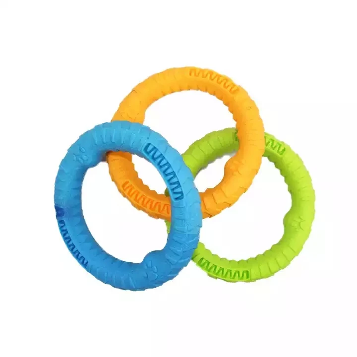 Popular Outdoor EVA Interactive Dog Toy Pet Bite Training Ring Durable Tpr Dog Chew Toy