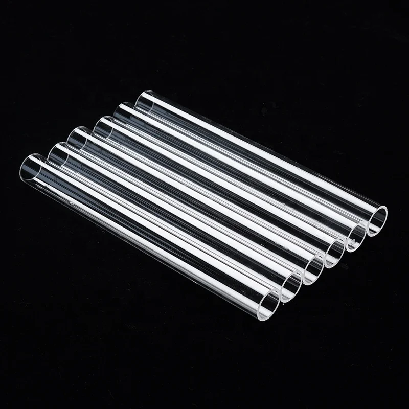 Fused quartz tube transparent glass cylinder heating high temperature transparent quartz tube