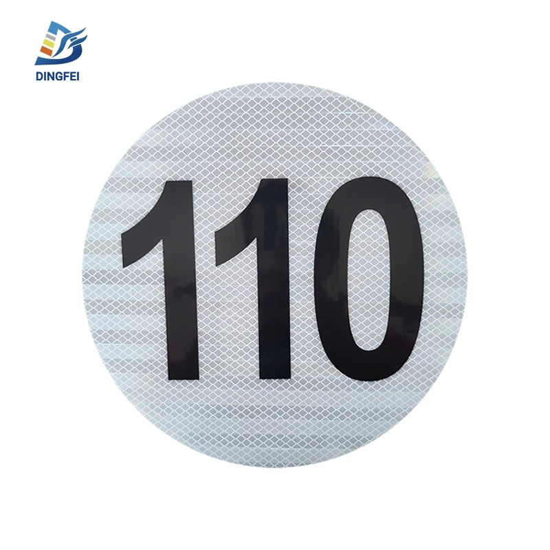 Custom Reflective 110 Kph Speed Limit Sticker Self Adhesive for Truck