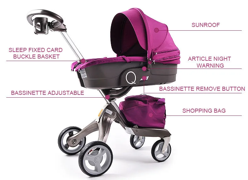 Kids/Baby Travel System, 3-in-1 Baby Stroller,High Landscape Baby Stroller/perambulator/Foldable/adjustment