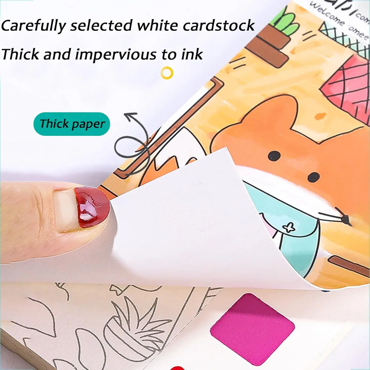 China Suppliers Flower Watercolor Painting Book Note Paint Water Coloring Notes