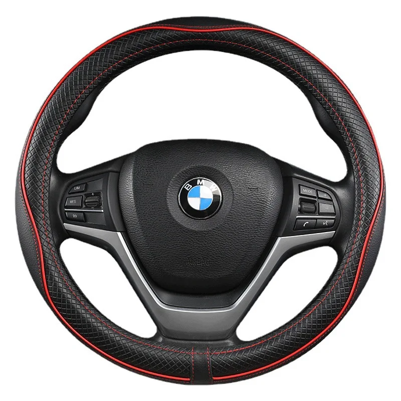 Car Steering Wheel Cover Leather 38cm For Toyota Corolla Fortuner Sequoia Auris Avensis YARIS Vios Celica 86 Rav4 4Runner C-HR