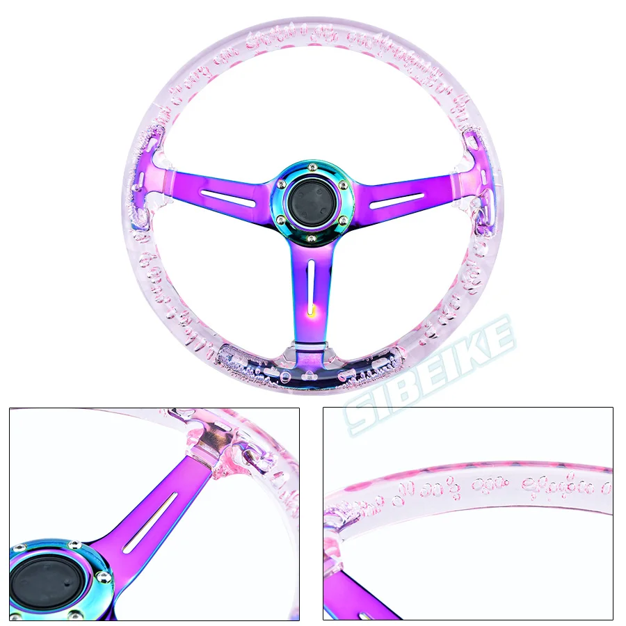 JDM Car Accessories ABS Steering Wheel Pink Steering Wheel Bubble Steering wheel