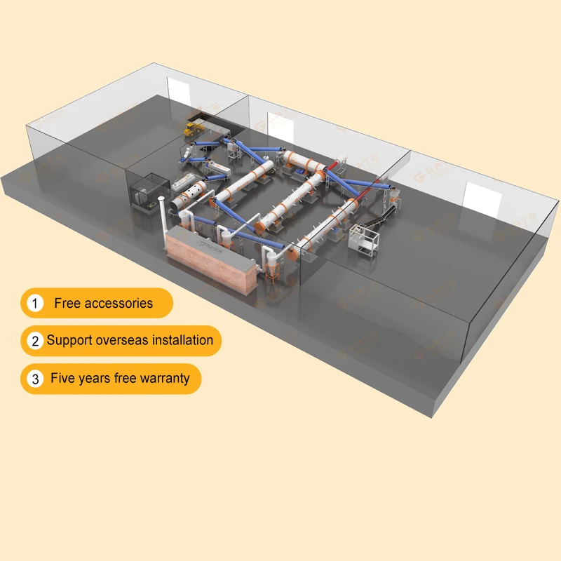GATE Wdg Productive Granulating Line Machine From Kaide compound fertilizer production line