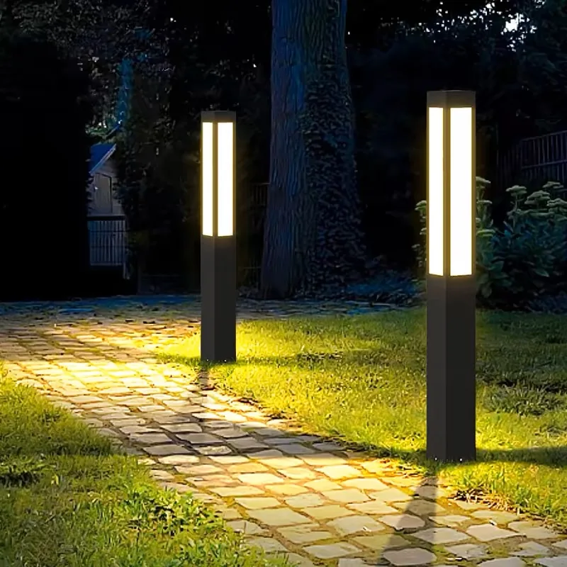 Top Led Morden Outdoor Lighting Post Aluminum IP65 Garden lamp post Street Parking Lot Light Pole Bollard Light
