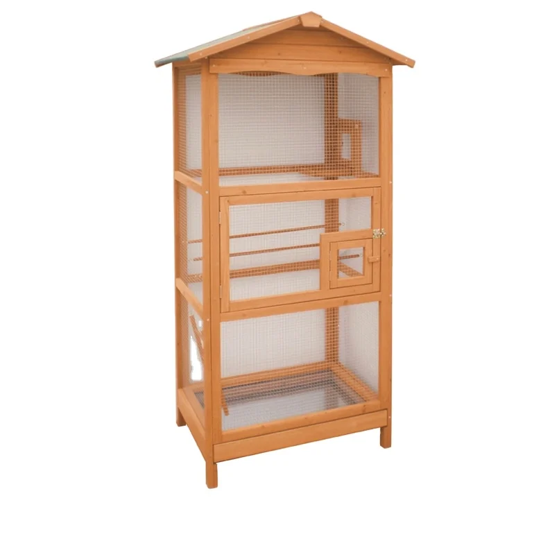 Wholesale Large Bird Cage Outdoor Wooden Bird House Cages Aviaries For Parrot Birds Cages