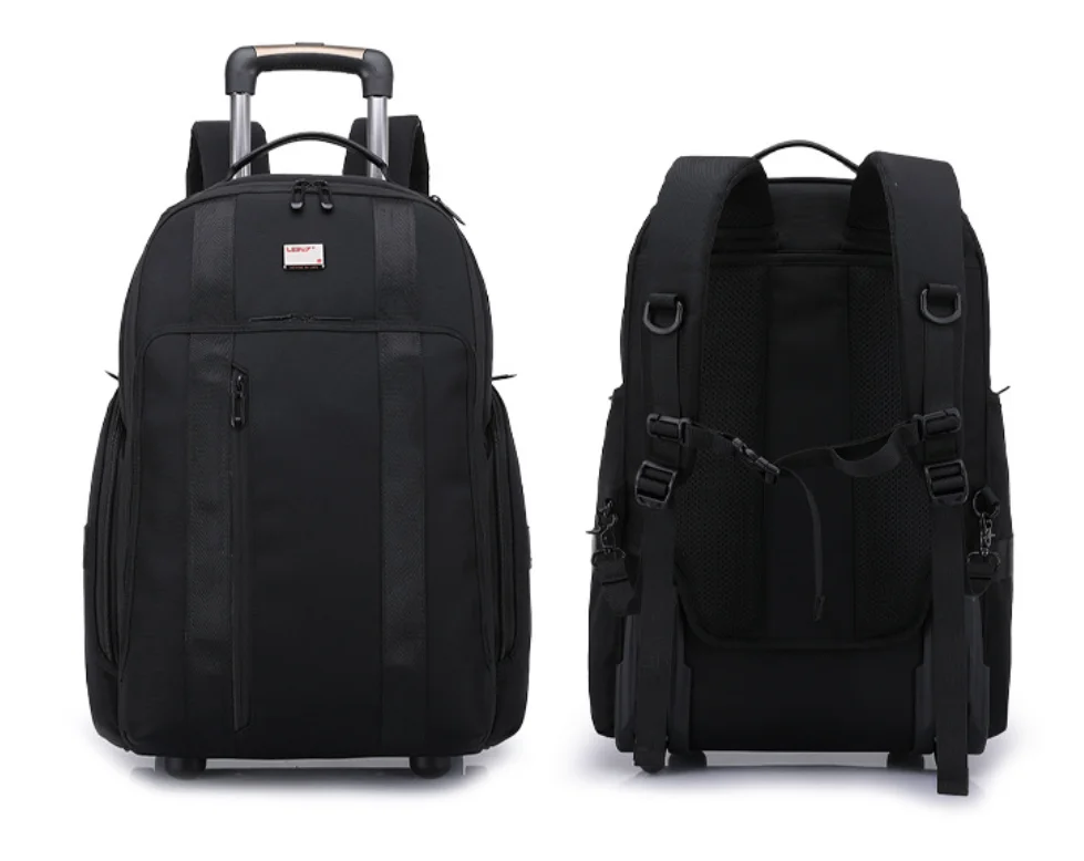 Выполненный на заказ скрытые колеса тележки чемодан на колесах для переноски ноутбука рюкзак сумка