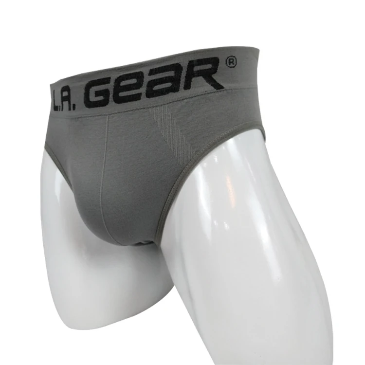 New Arrived Wholesale Seamless Nylon Custom Underwear High Quality Print Letter Elastic Tight Briefs for Man