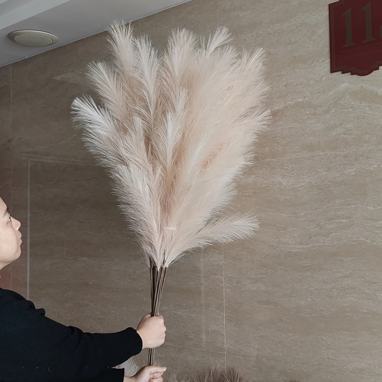 H028 Natural Dried Bedroom Decoration Flower Pampas Grass Wedding Decoration Artificial Coloured Pampas Grass
