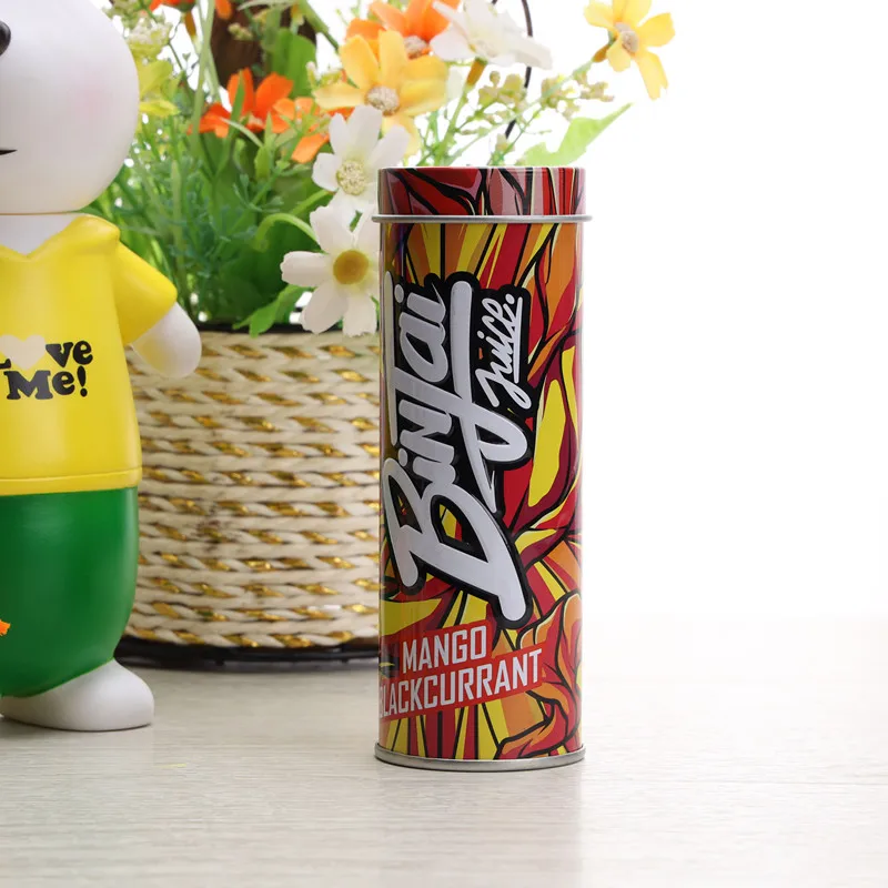 
cylinder packaging box small round tin box 