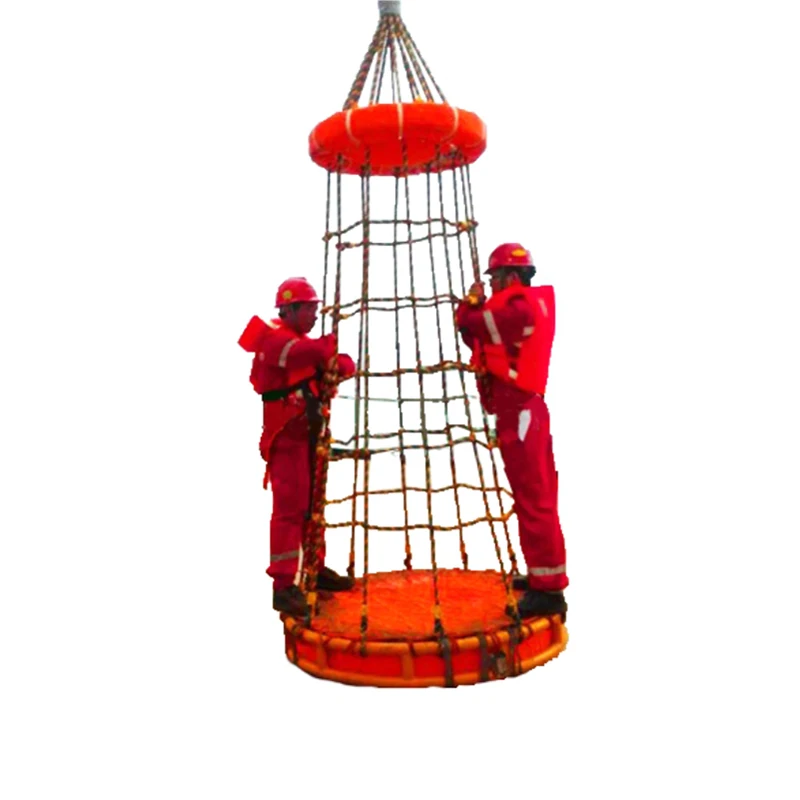 Factory Supply Nylon Net Personnel Transferring Basket At Oil Platform For Marine Offshore Cesta de traslado de personal