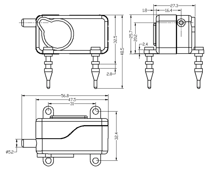 AMBOHR AP-M100J DC12V mini  air cooler water pump micro air pump mini aquarium pump