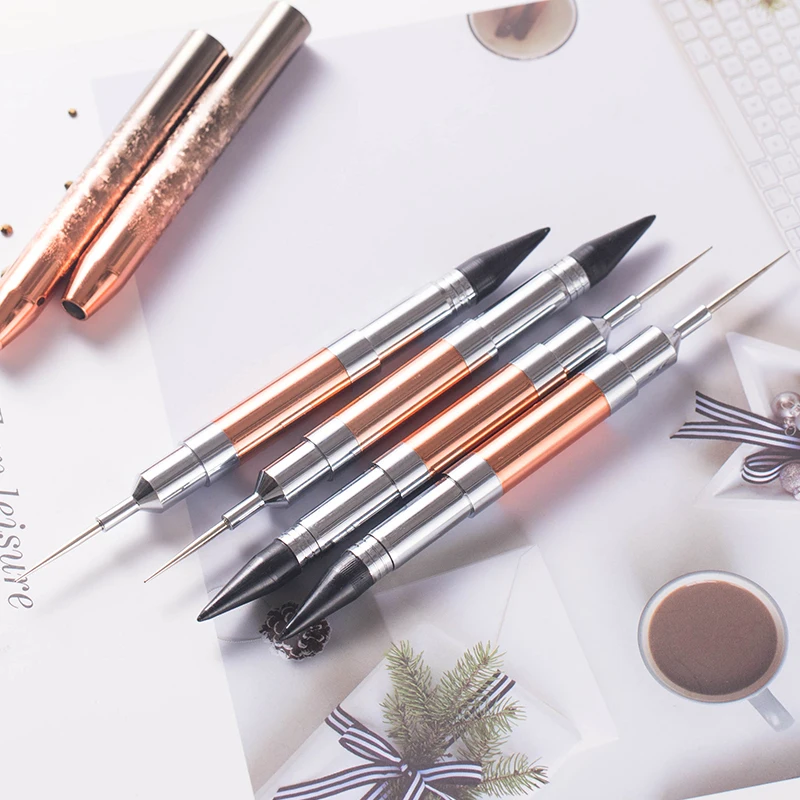 Dual End Nail Art Dotting Pen Wax Rhinestone Stud Picker Pencil Crystal Beads Nails Tips Decoration Manicure Tool