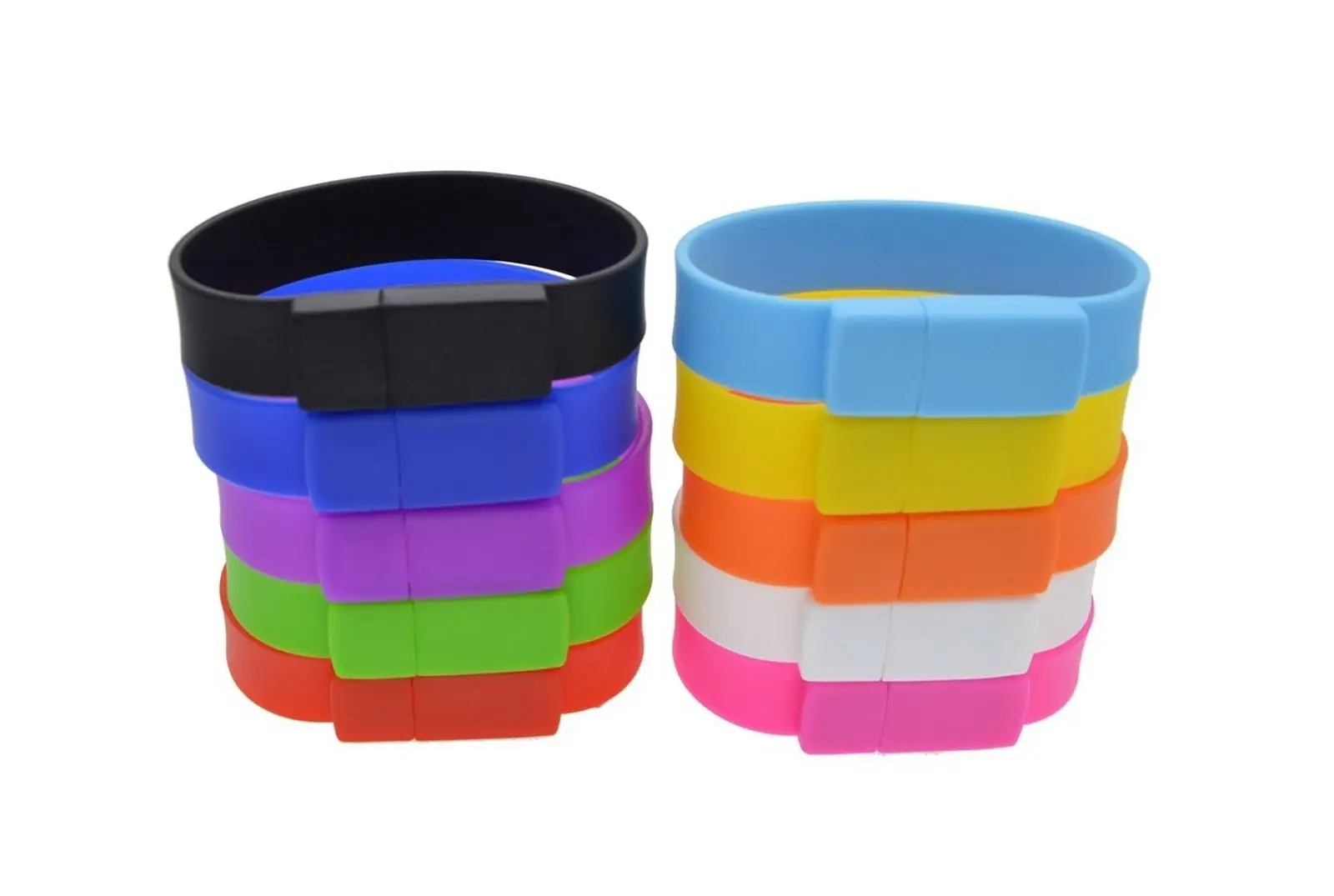 Colorful Wristband Silicon 64GB 128GB Pen Drive Memory Stick Bracelet USB Flash Drive Bracelet U Disk Promotional Gift