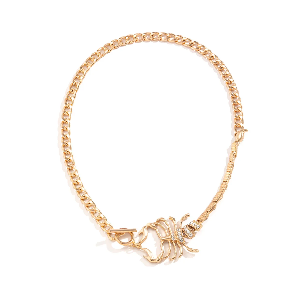Retro Punk Jewelry Man Scorpion Necklace Choker Pendant OT Clasp Scorpion Shaped Pendants Necklaces