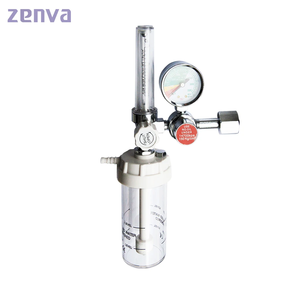 Oxygen Flowmeter with Humidifier hospital use gas flow meter