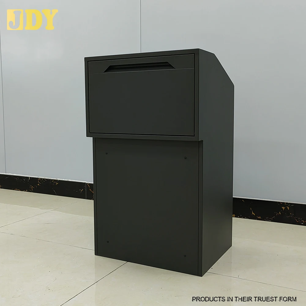 Door Mounted Key Lock Fence Mailbox Safe Locking Parcel Drop Box with Mail Boxes through the Door