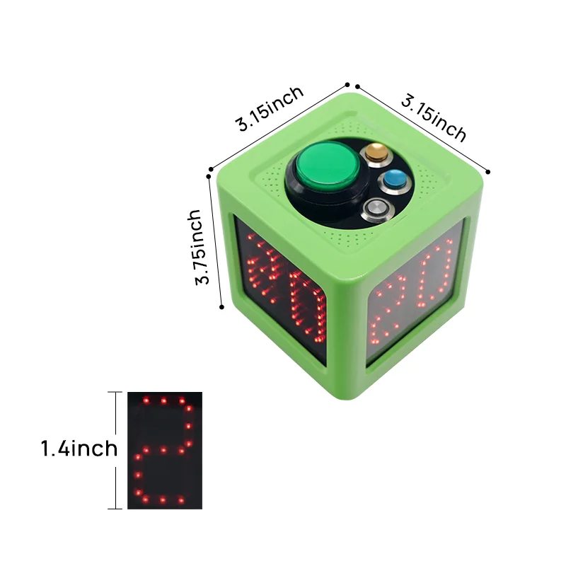 YIZHI Poker Shot Clock Seconds Countdown Timer for Poker Casino Chess Tournament 20/30 Sec and Custom Time 4-Sides Cube Timer
