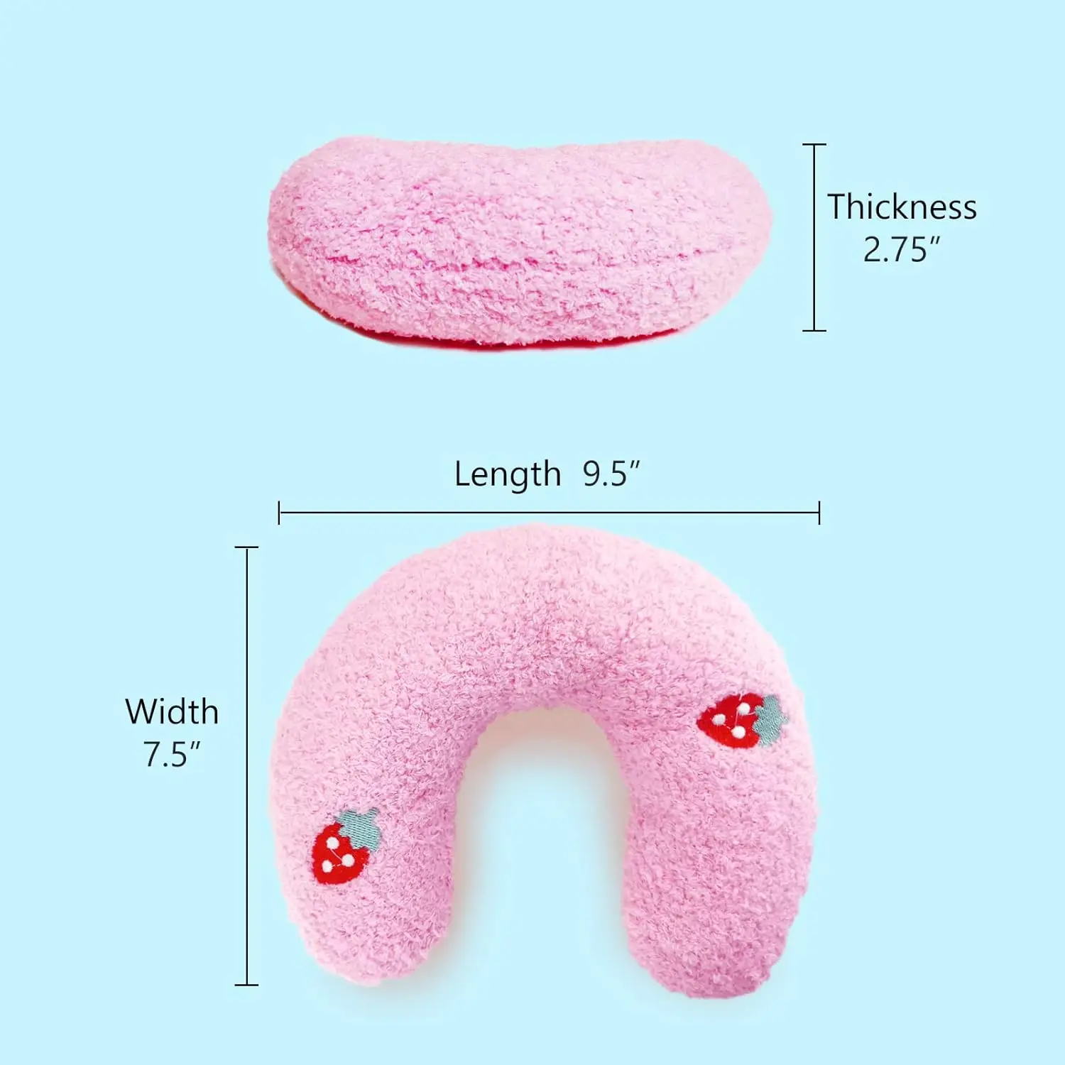 2023 New Design Pet Pillow U Shape Soft and Fluffy Plush Pet Pillow for Cat to Lay on Cat Bed Pillow